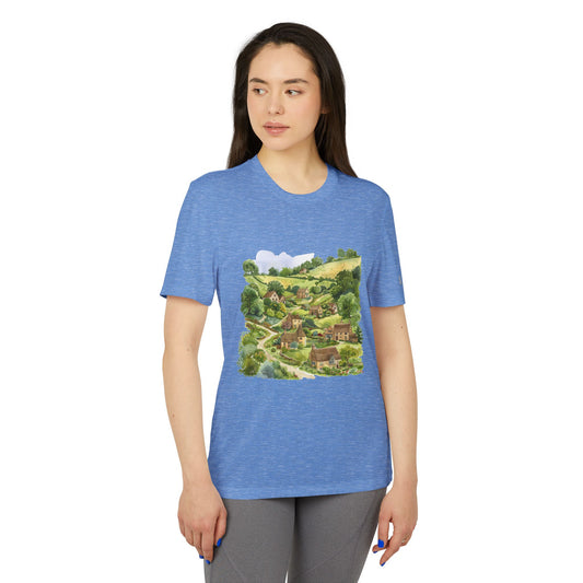 Unisex Sport T-shirt - Comfortable & Stylish Outdoor Tee - Countryside Landscape