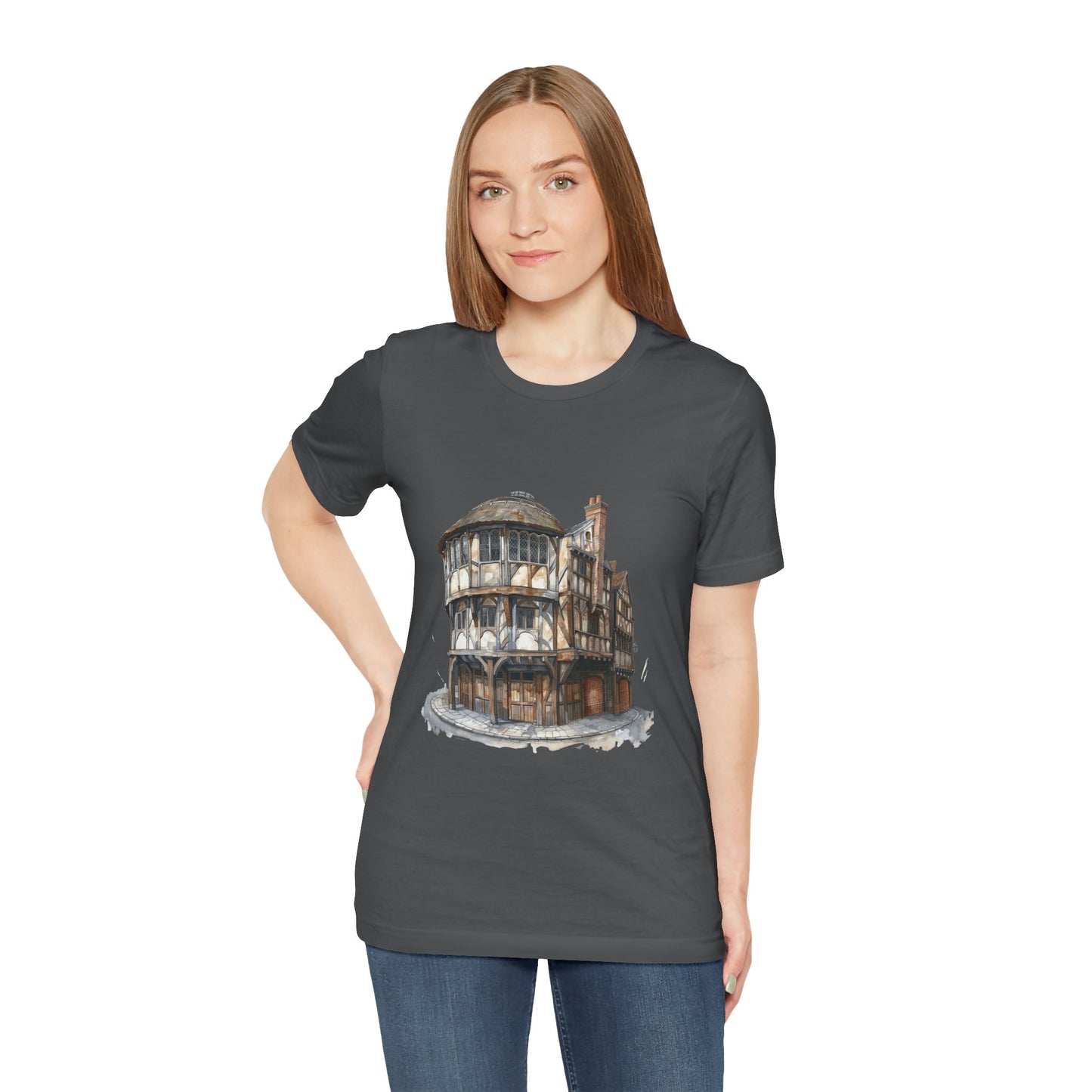 Unisex Jersey Short Sleeve Tee - Where Friends Gather - The Cozy British Pub