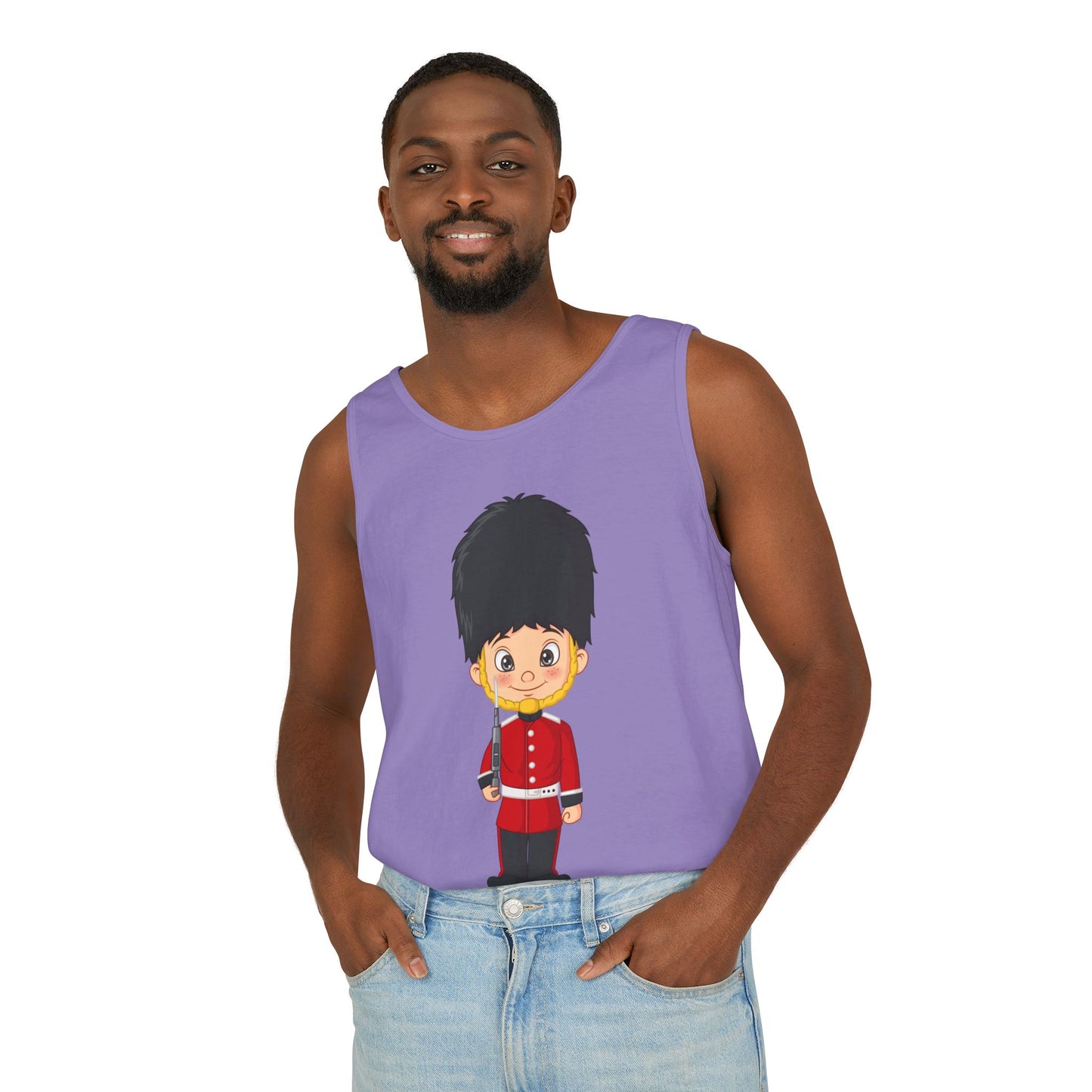Unisex Garment-Dyed Tank Top - British Soldier - Classic Military Elegance and Honorable