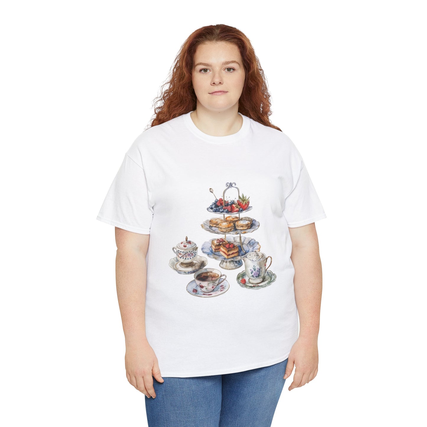 Unisex Heavy Cotton Tee - From Pies to Puddings - Classic British Dishes"