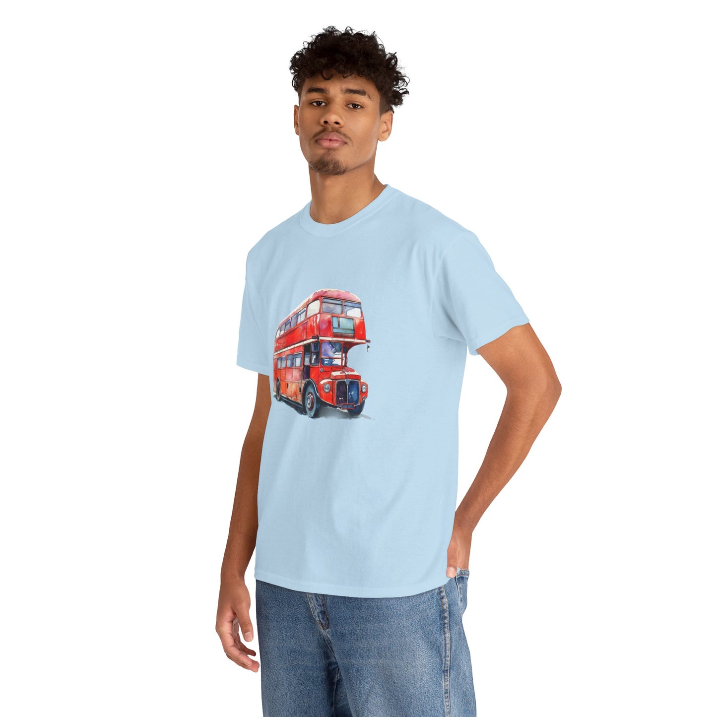 Unisex Heavy Cotton T-Shirt - London’s Signature English Bus