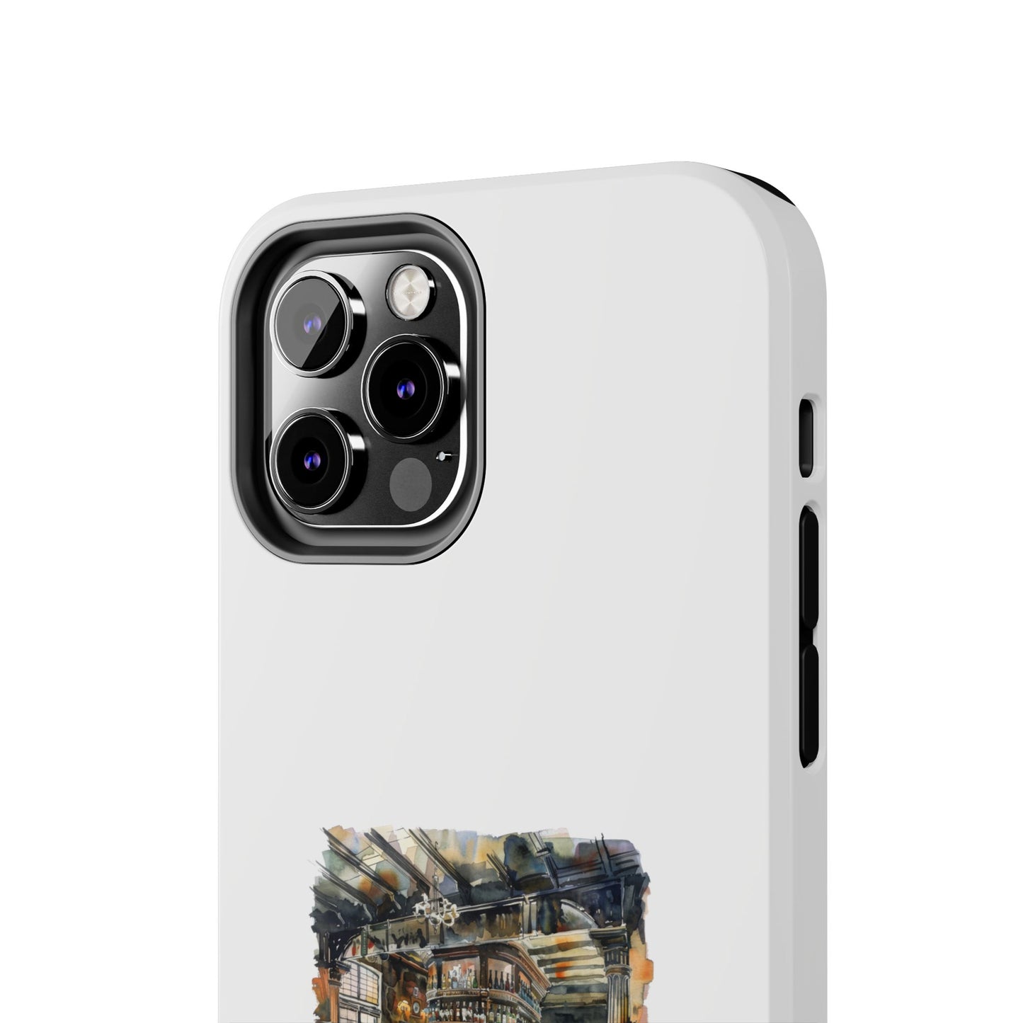 Artistic Tough Phone Cases with Cozy Pub Scene
