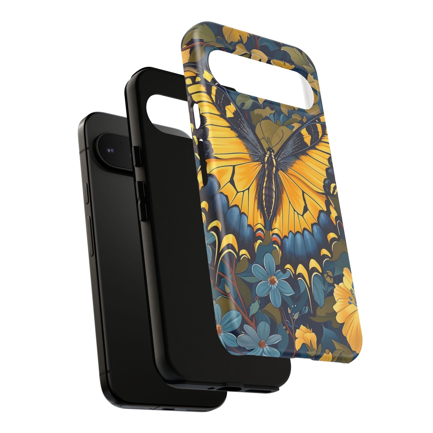 Colorful Butterfly Phone Case, Floral Design, Tough Cases, Protective Cover, Gifts for Nature Lovers, Birthday Present