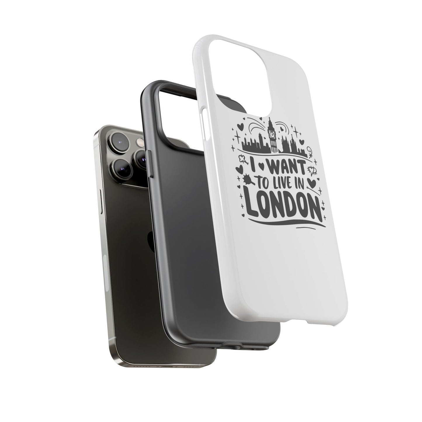 London City iPhone Case, Tough Phone Cover, Travel Gift, London Souvenir, Adventure Accessory, Wanderlust Decor