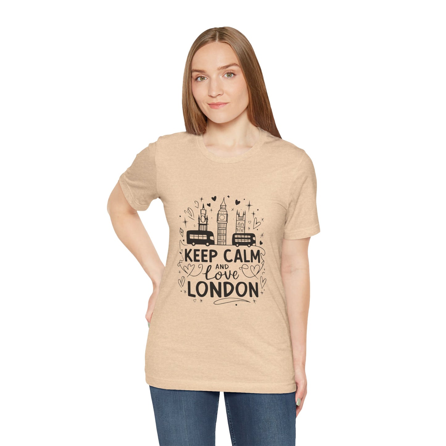 Unisex Jersey Short Sleeve Tee - Keep Calm and love London