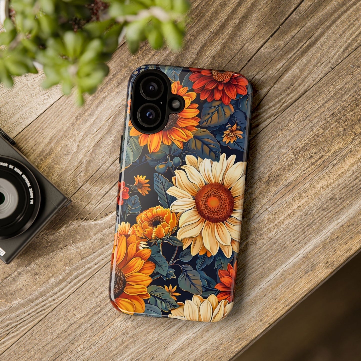 Floral Tough Phone Case | Sunflower Design, iPhone Cover, Protective Case, Gifts for Her, Floral Phone Accessory