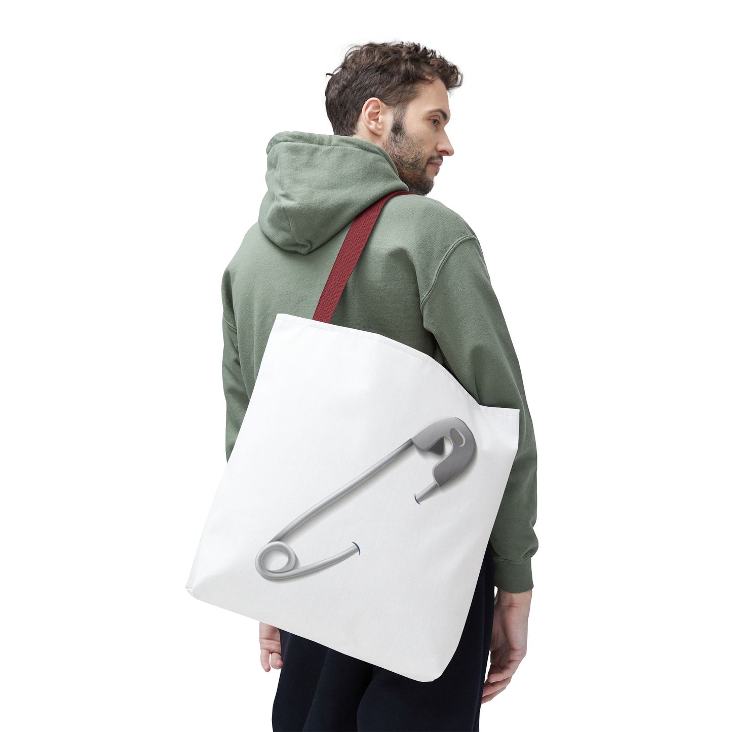 Stylish Safety Pin Tote Bag | Eco-Friendly Fashion, Beach Bag, Shopping Tote, Gift for Her, Minimalist Design