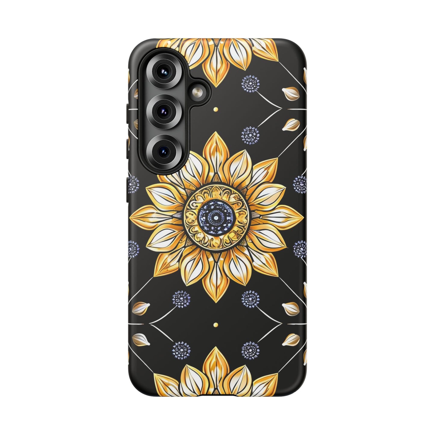 Floral Phone Case with Mandala Design, Tough Cases for iPhone & Samsung, Boho Style, Gift for Her, Unique Accessories
