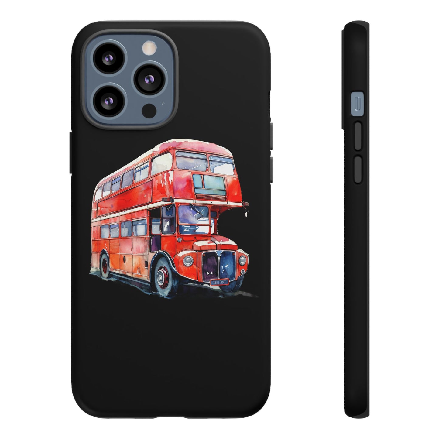 London Bus Phone Case, Tough iPhone Cover, Unique Gift for Travelers, Vintage Style Accessories, Holiday Present Idea