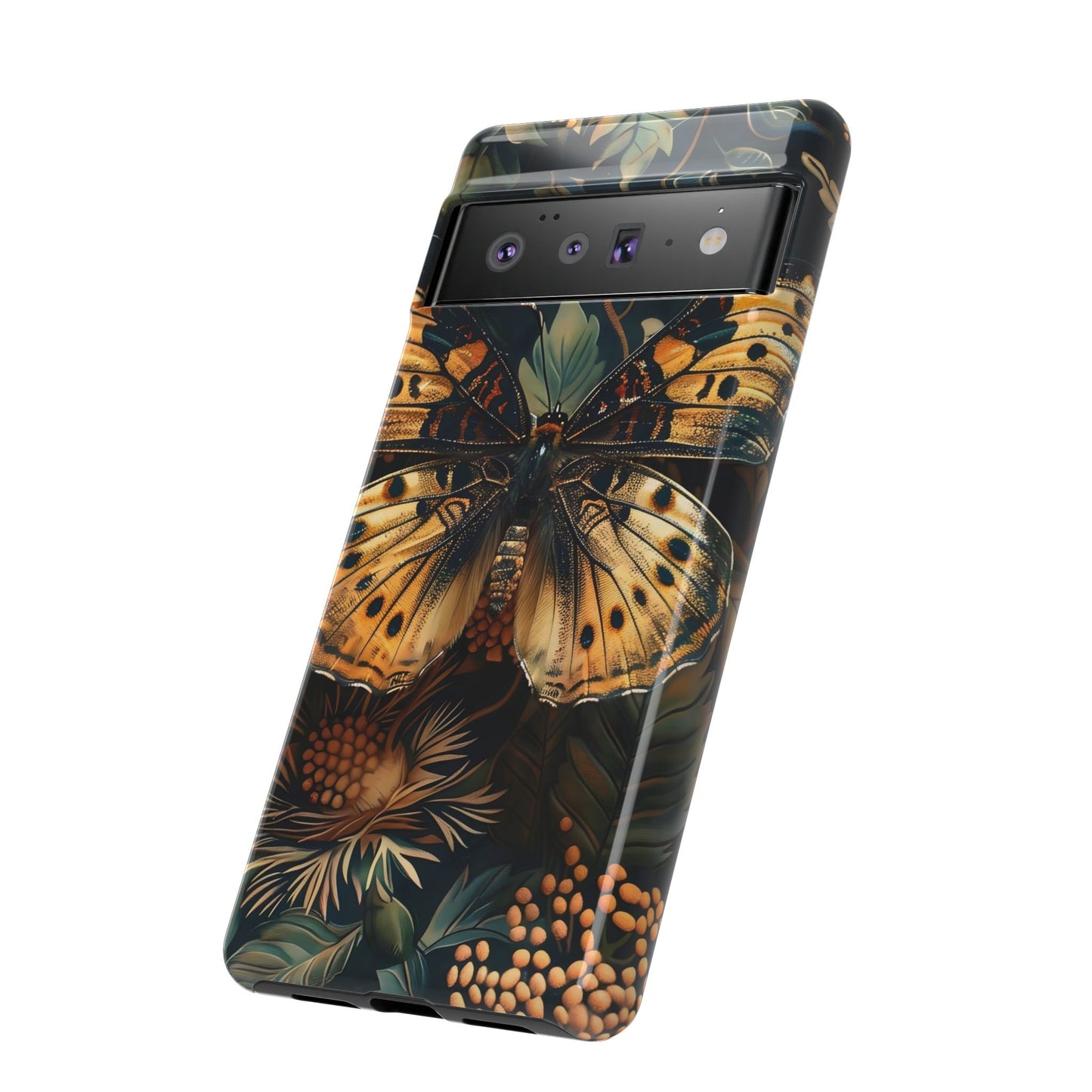 Butterfly Floral Phone Case, Tough Cases, Protective Cover, Unique Gift, Nature Lover, Art Print, Spring Decor