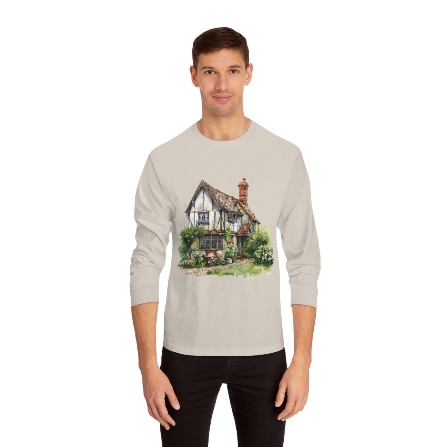 Unisex Classic Long Sleeve T-Shirt - British Historic House - Classic Architectural Elegance