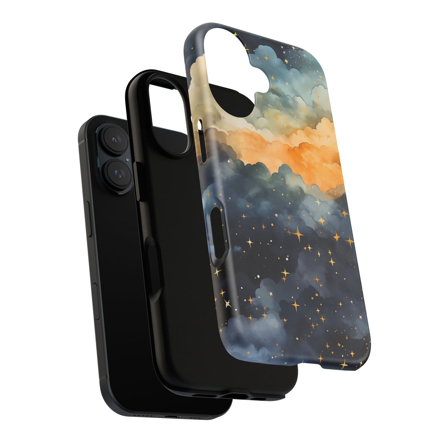 Celestial Phone Case, Galaxy Design Phone Cover, Space Art Case, Starry Night Mobile Cover, Customizable Tough Case