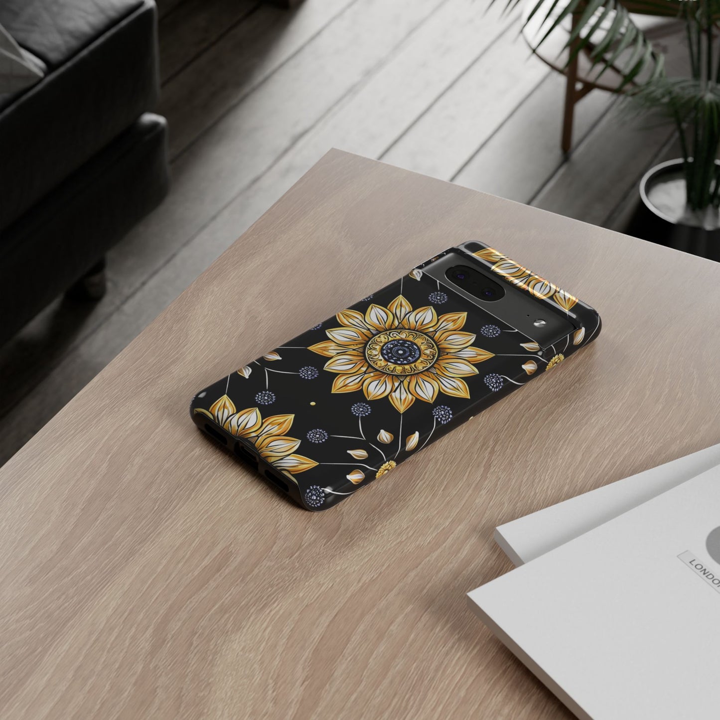 Floral Phone Case with Mandala Design, Tough Cases for iPhone & Samsung, Boho Style, Gift for Her, Unique Accessories