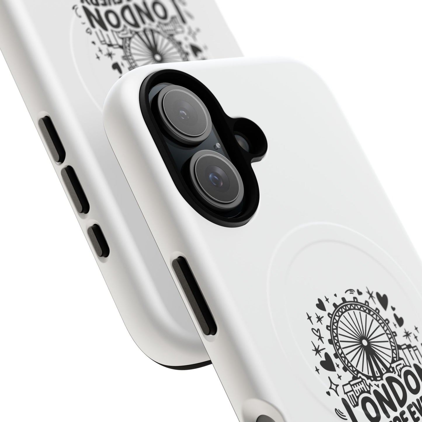 London Story Magnetic Phone Case, Tough Phone Cover, Gift for Travel Lovers, Unique London Souvenir, Storytelling Phone Accessory