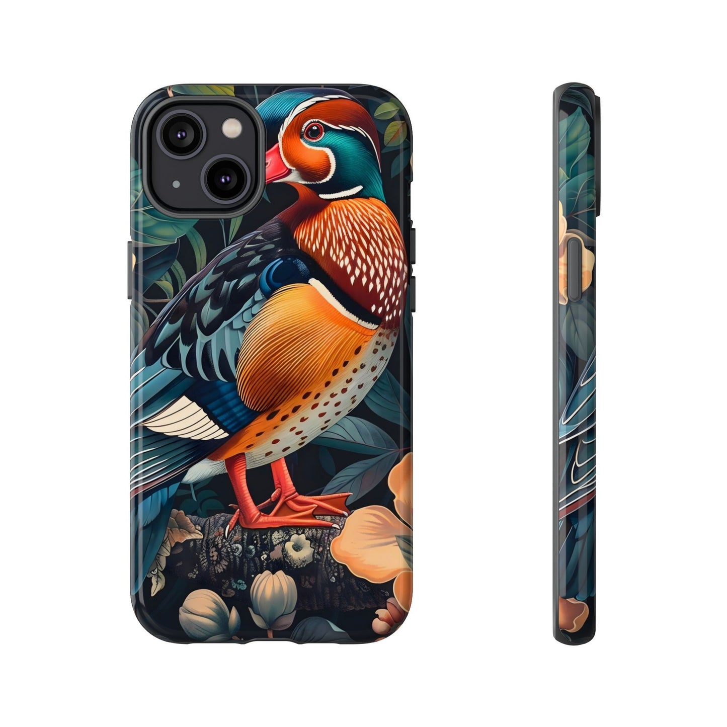 Vibrant Phone Case with Artistic Bird Design, Nature Lover Gift, Wildlife Enthusiast Accessory, Floral Tech Case, Unique Mobile Cover