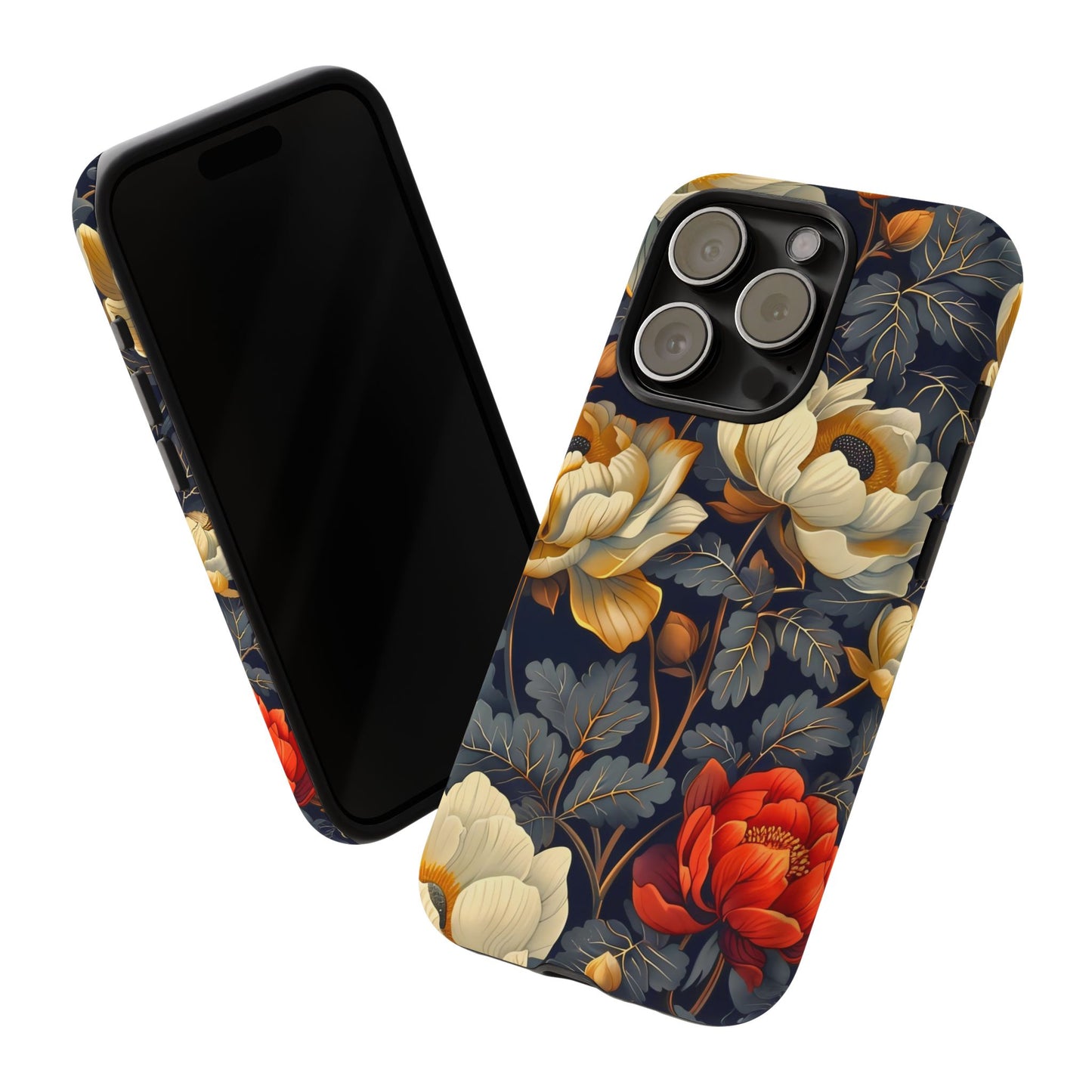 Floral Phone Case - Tough Cases, Stylish Mobile Cover, Flower Design, Holiday Gift, Trendy Accessory, Eco-Friendly Case