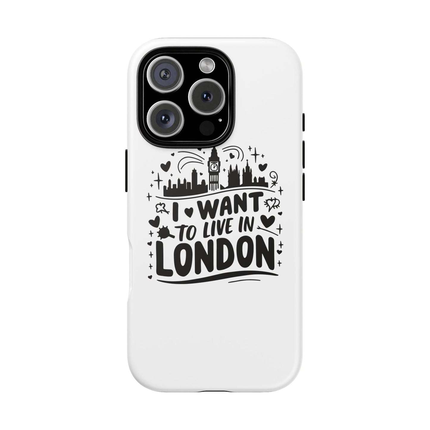 London City iPhone Case, Tough Phone Cover, Travel Gift, London Souvenir, Adventure Accessory, Wanderlust Decor