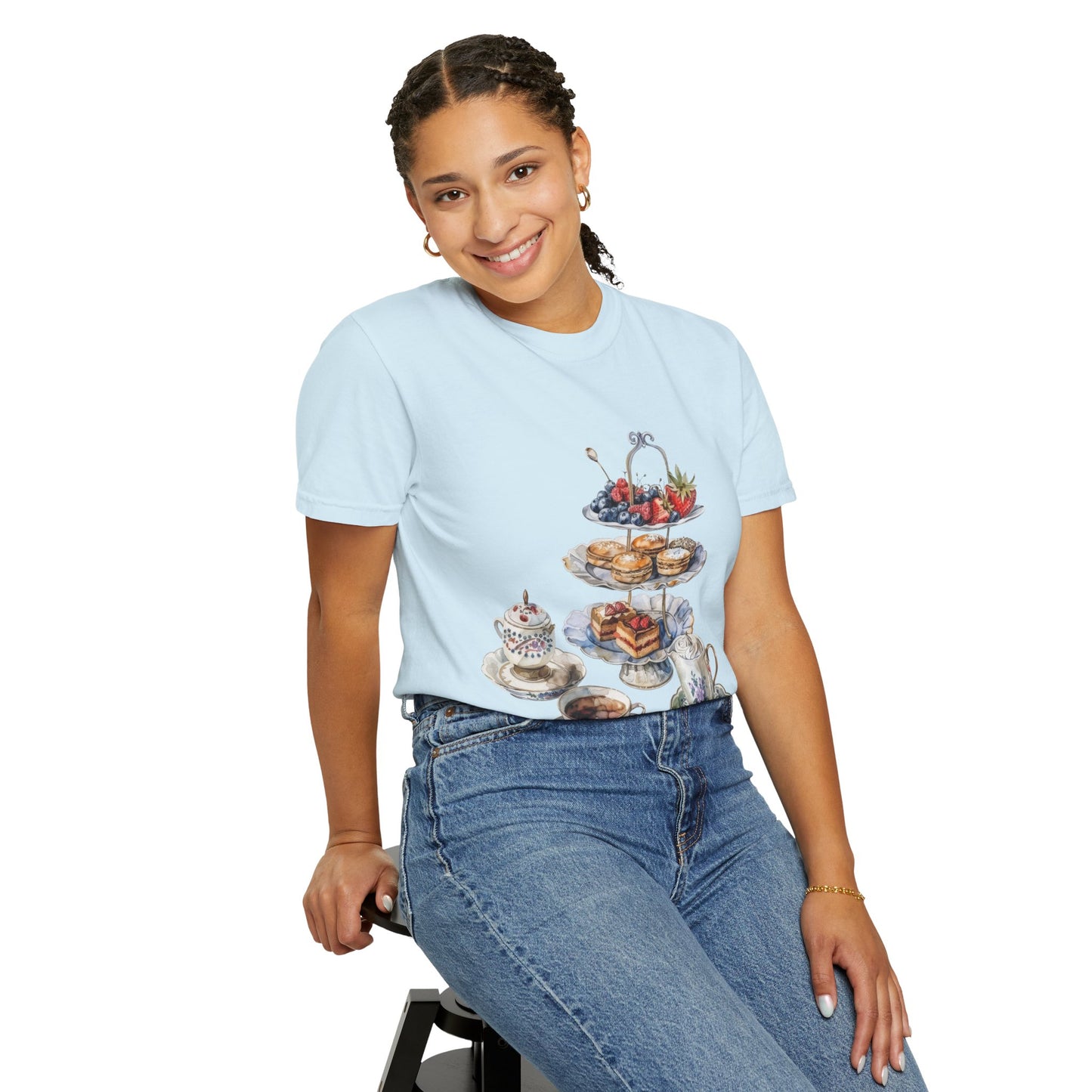 Unisex Garment-Dyed T-shirt - Savoring Britain - A Journey Through British Cuisine