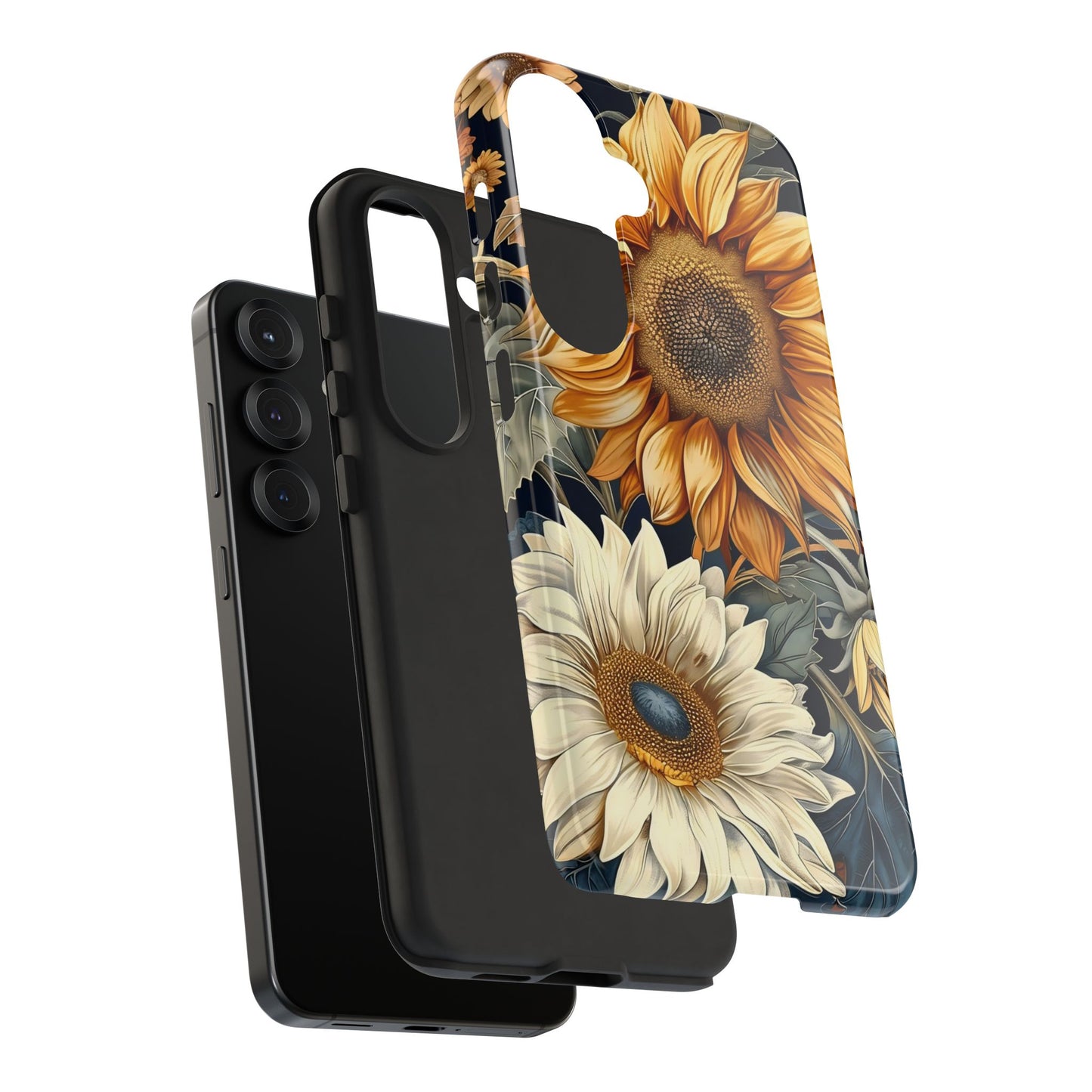 Sunflower Phone Case, Floral Tough Phone Cover, Gift for Nature Lovers, Phone Accessories, Sunflower Gifts