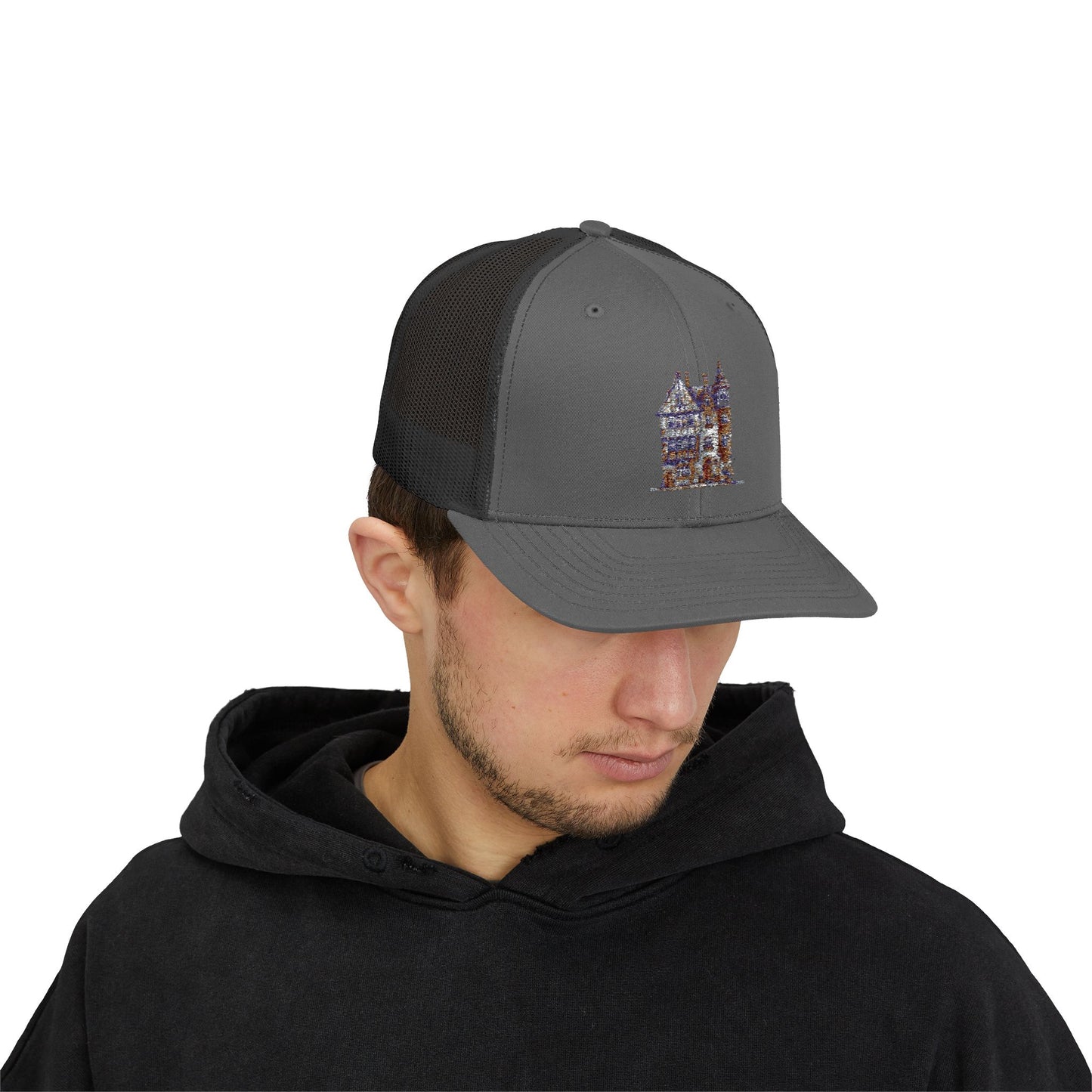 Decorative Snapback Trucker Cap, Stylish Hat for Outdoor Adventures, Ideal for Casual Wear, Great for Festivals, Unique Gift Idea