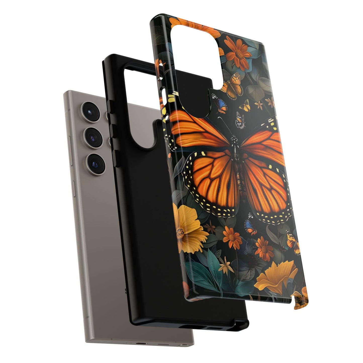 Monarch Butterfly Phone Case, Tough Cases, Nature Lover Gift, Floral Mobile Cover, Eco-Friendly Phone Accessory, Butterfly Design