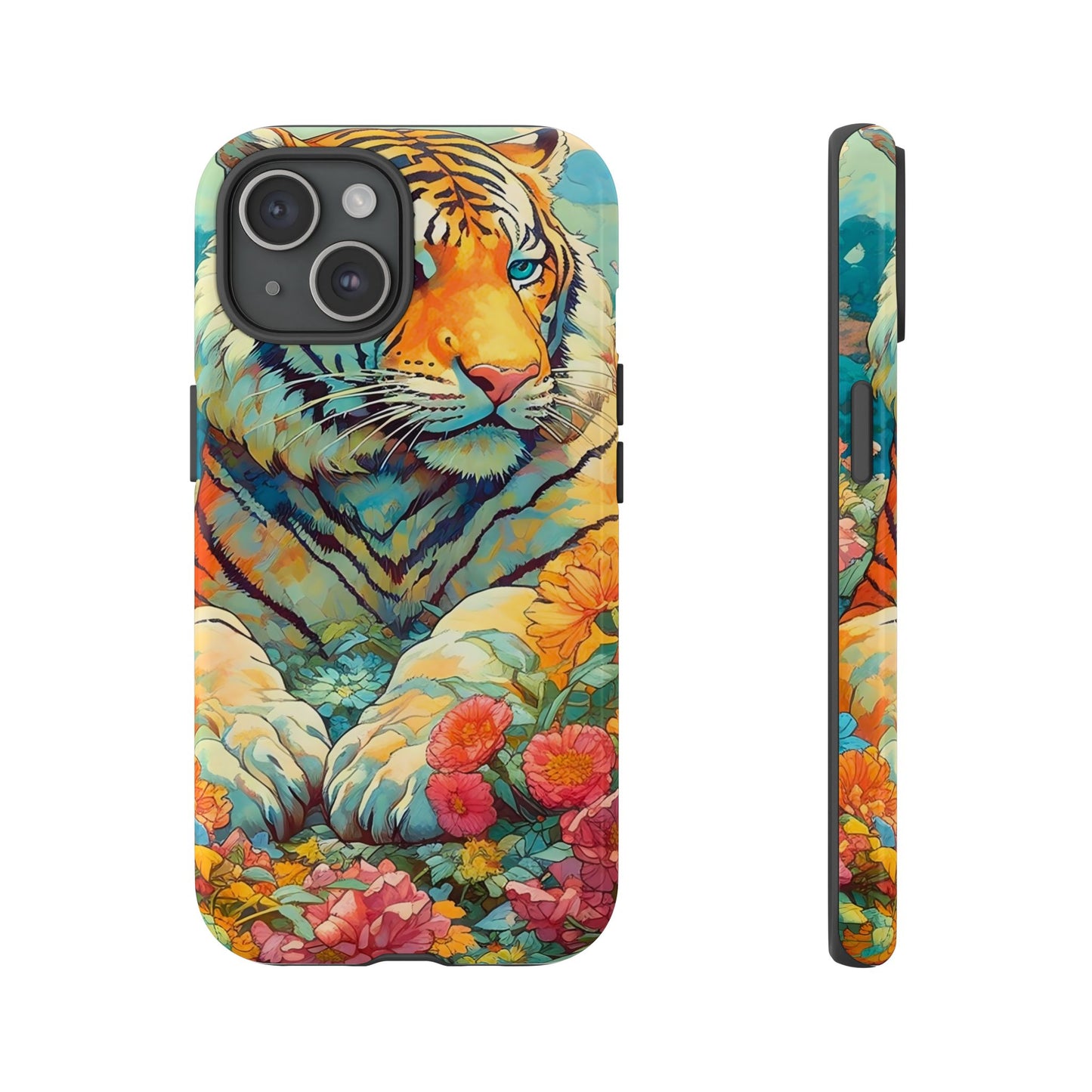 Tiger Jungle Phone Case, Colorful Tough Cases, Animal Lover Gift, Nature Phone Cover, Wildlife Decor, Birthday Present