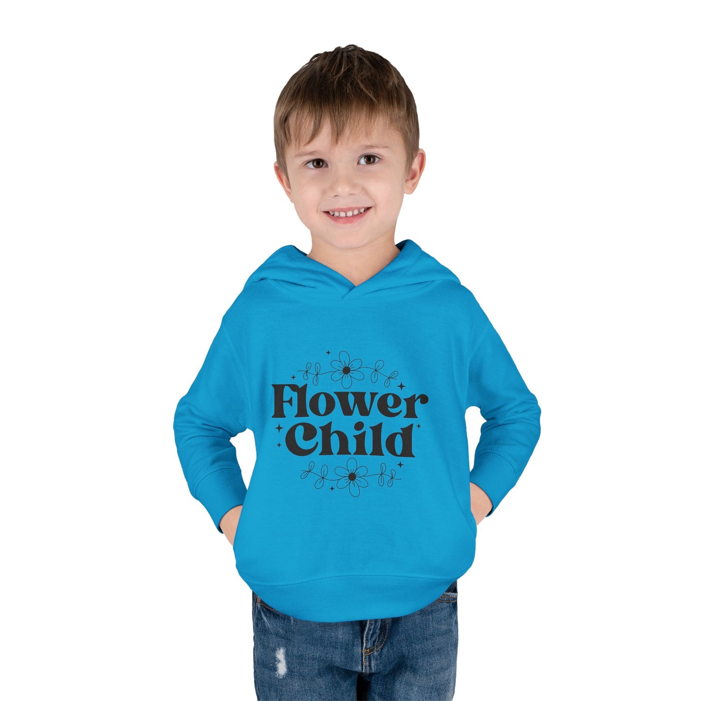 Flower Child Toddler Pullover Fleece Hoodie - Cute & Comfy Kids Apparel