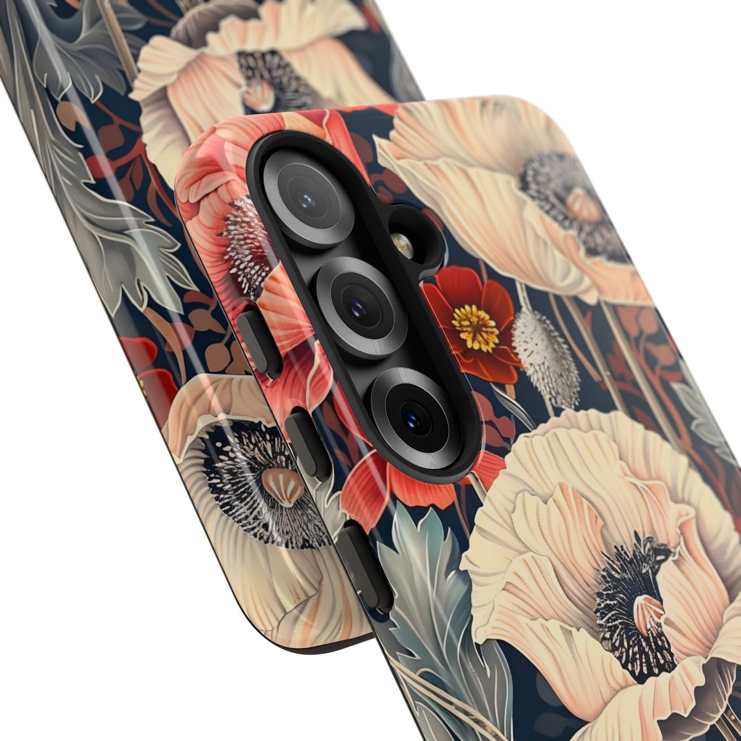 Floral iPhone Case, Tough Phone Cover, Artistic Protection, Flower Design, Unique Gift for Her, Phone Accessory, Trendy Tech