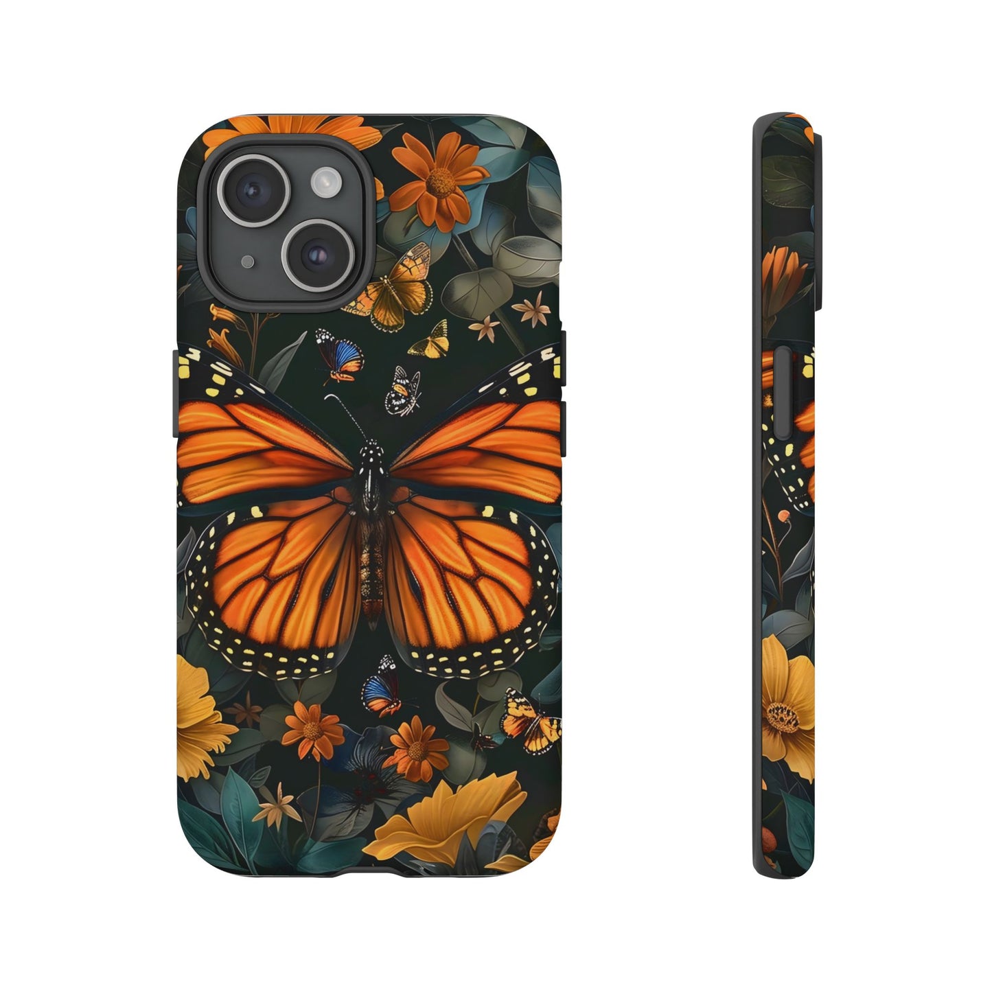 Monarch Butterfly Phone Case, Tough Cases, Nature Lover Gift, Floral Mobile Cover, Eco-Friendly Phone Accessory, Butterfly Design