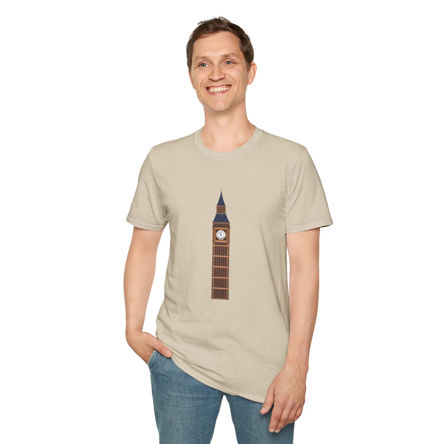 Unisex Softstyle T-Shirt Durable - London’s Legendary Big Ben Tower