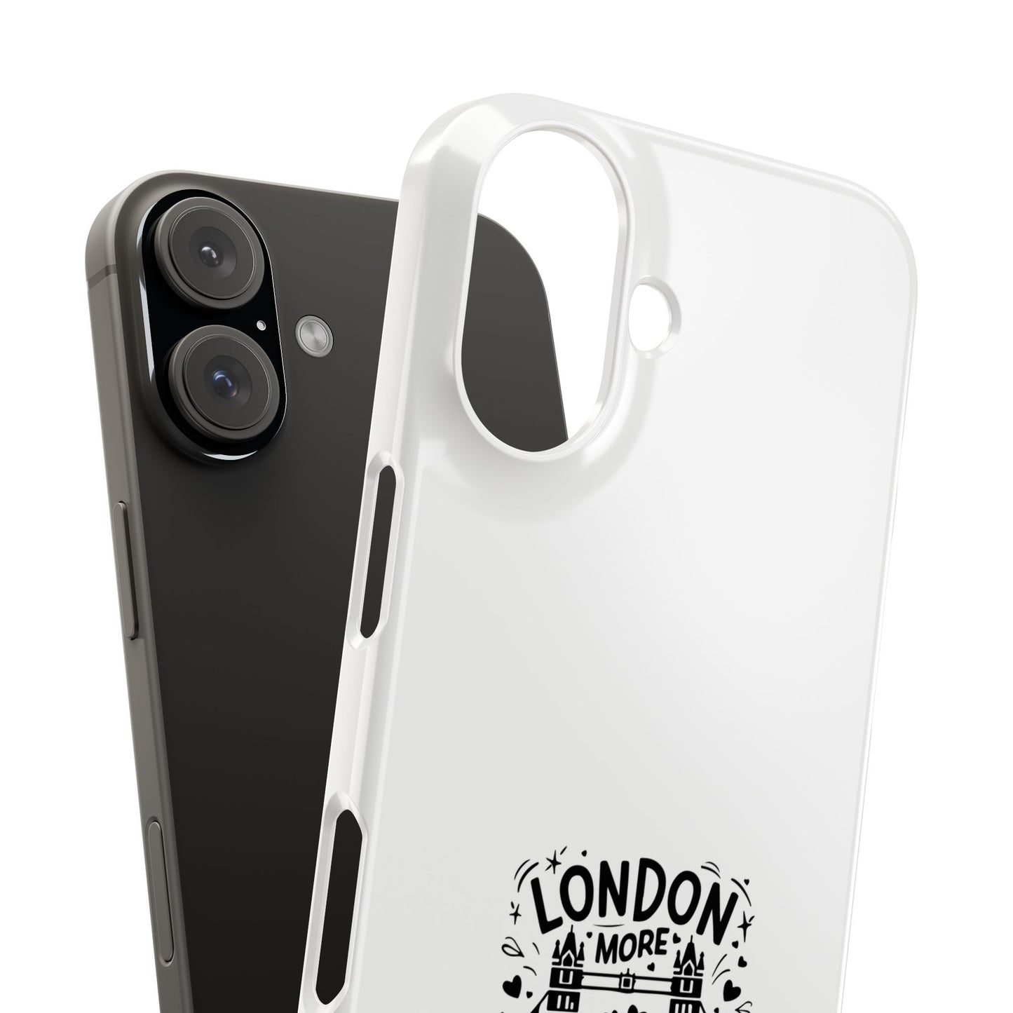 London-Themed Phone Case | Slim Phone Cases, Travel Accessories, Gift for London Lovers, Unique Phone Cover, Fun Design, Typography Art