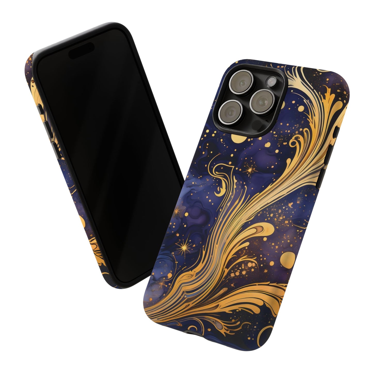 Elegant Floral Phone Case, Tough Cases for Women, Artistic Galaxy Design, Phone Cover for Cosmic Lovers, Unique Gift Idea