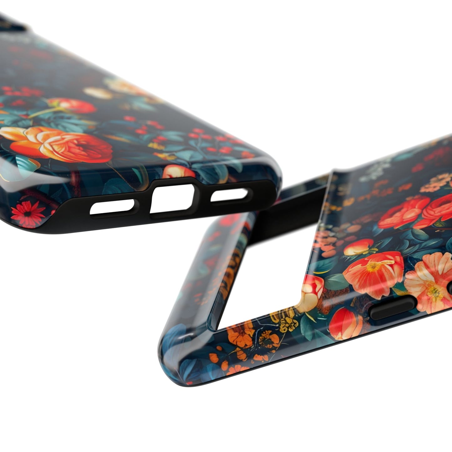 Floral Phone Case - Tough Cases, iPhone Protection, Elegant Floral Design, Gift for Her, Stylish Tech Accessory
