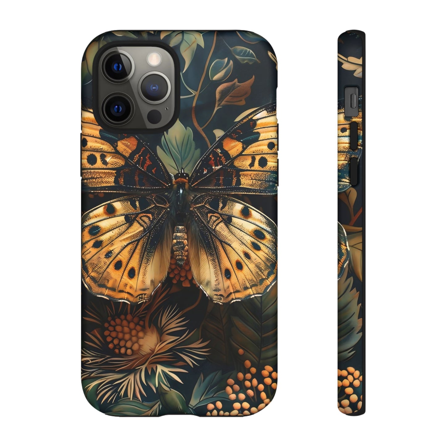 Butterfly Floral Phone Case, Tough Cases, Protective Cover, Unique Gift, Nature Lover, Art Print, Spring Decor