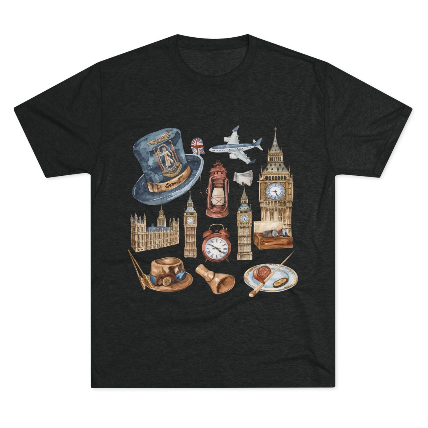Vintage England Classy Unisex Tri-Blend Crew Tee
