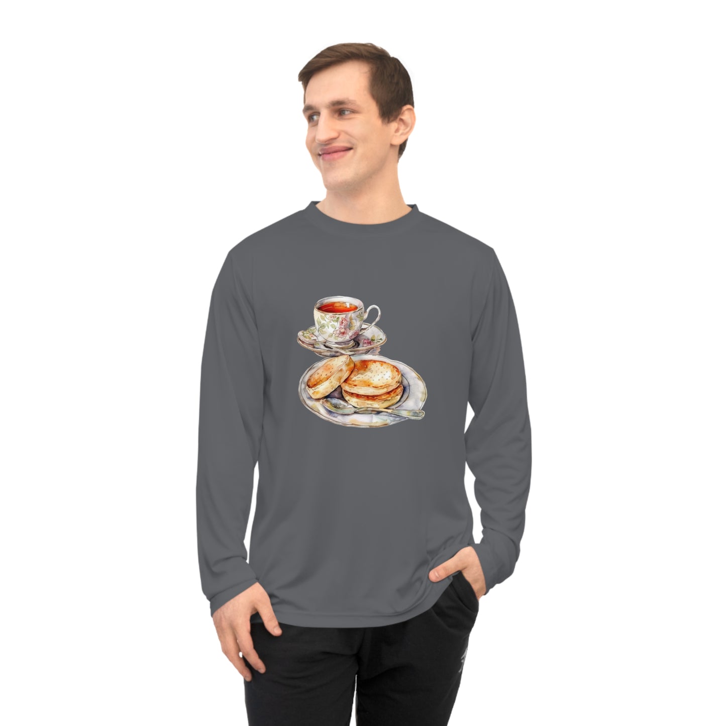 Unisex Performance Long Sleeve Shirt - Delicious British Cuisine