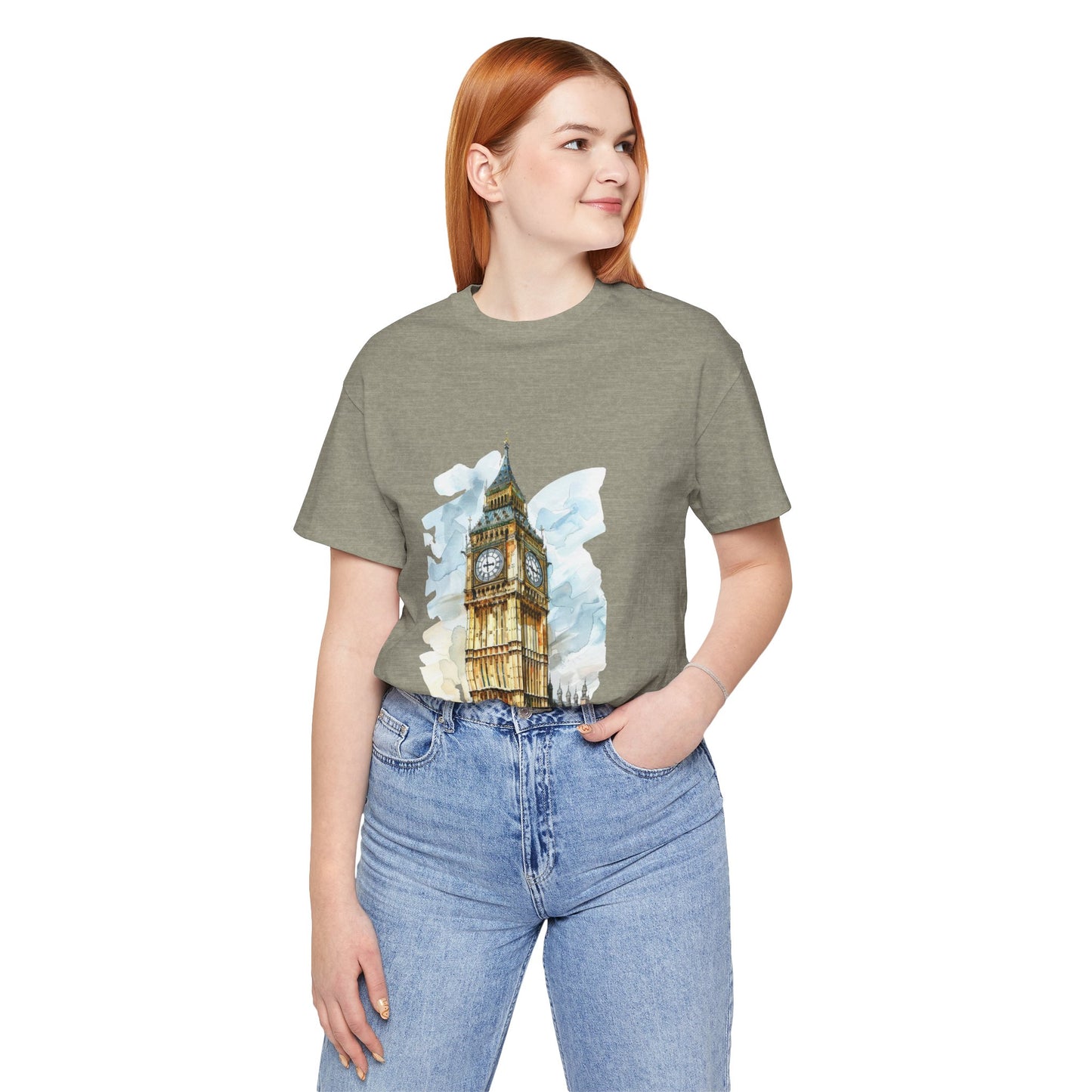 Unisex Jersey Short Sleeve Tee - Iconic Big Ben Clock Tower Design - London Landmark