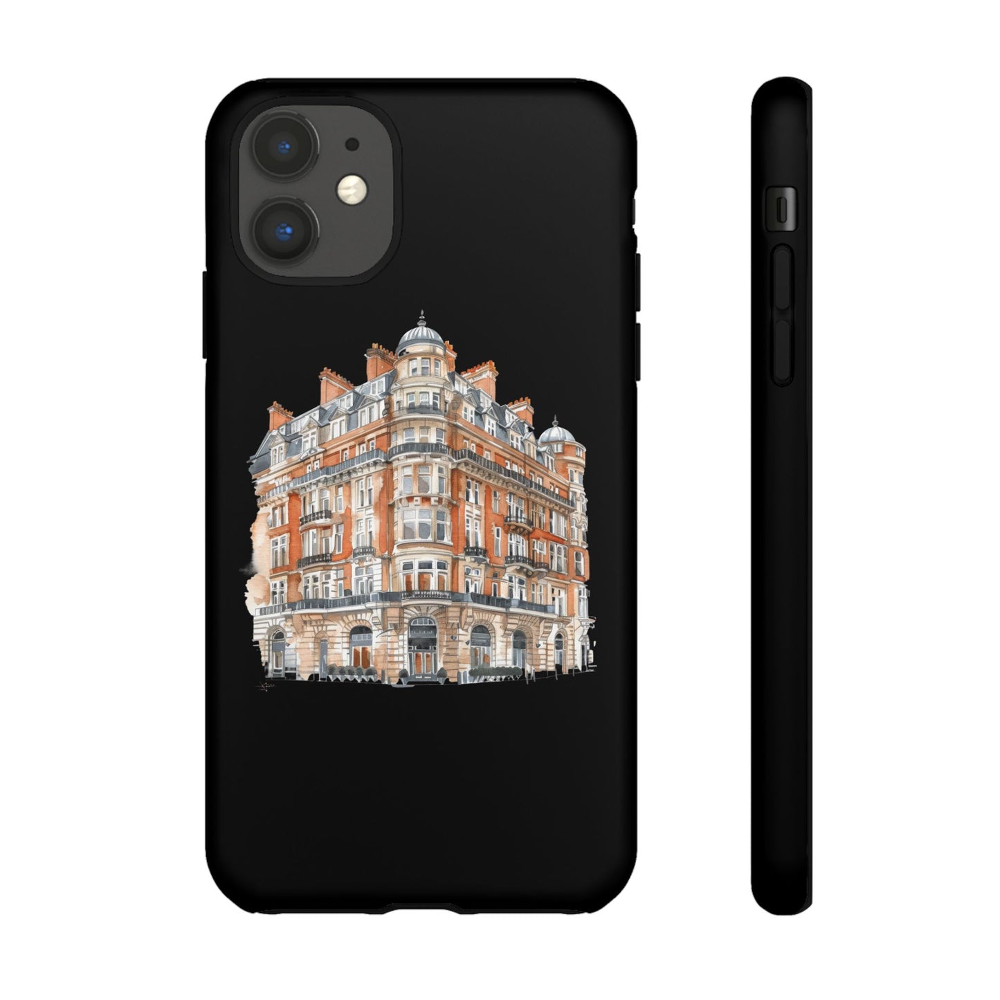 Cityscape Phone Case, Tough Phone Cover, Urban Art Case, Vintage Architecture Design, Gift for Travelers, Stylish Phone Accessory