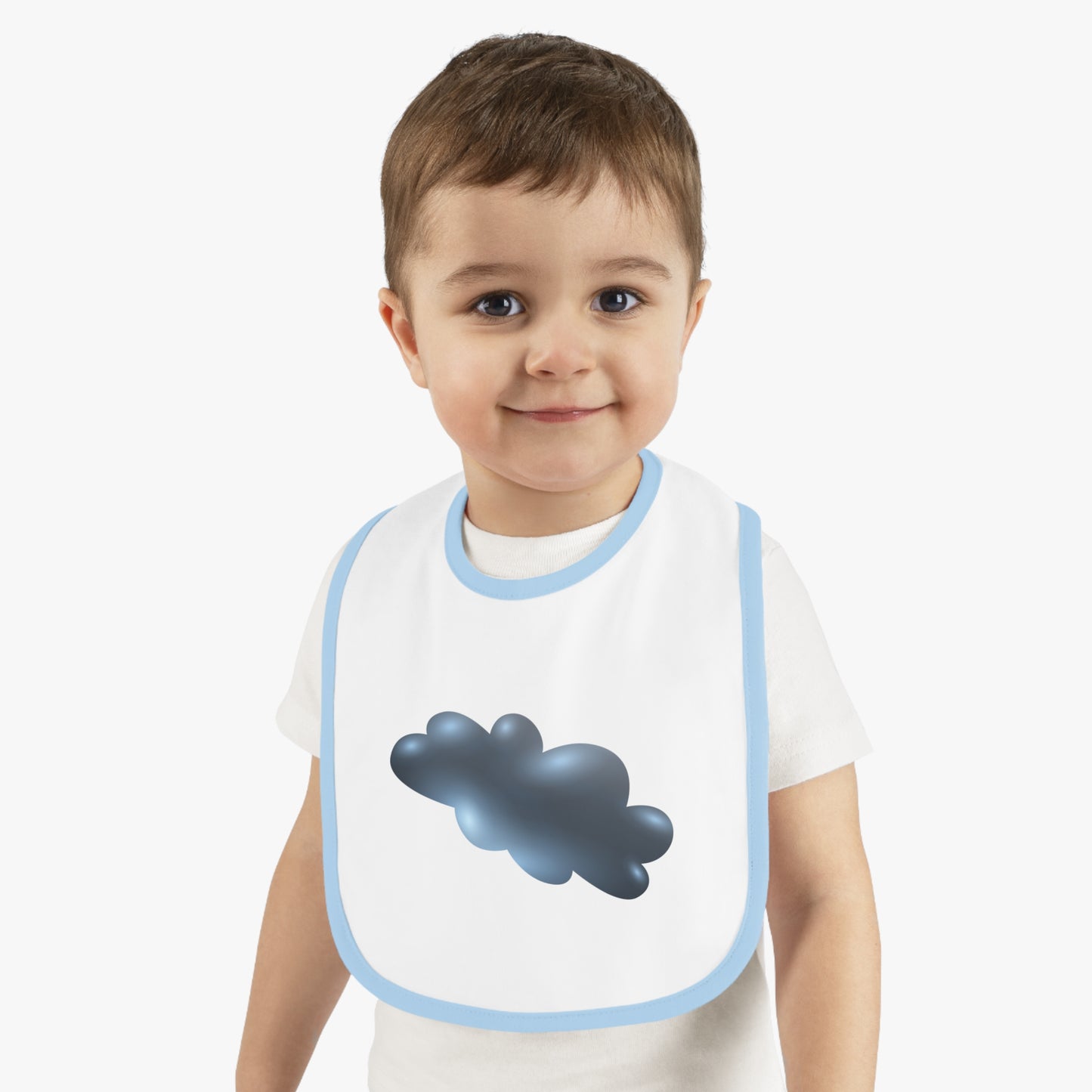Baby Bib with Cute Cloud Design, Toddler Feeding Accessory, Baby Shower Gift, Infant Fashion, Cloud Pattern Bib