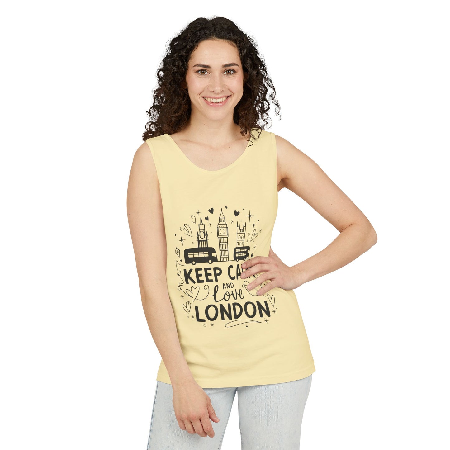 Unisex Garment-Dyed Tank Top - Keep Calm And Love London