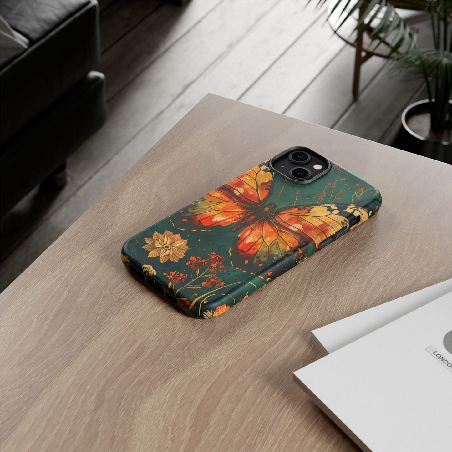 Butterfly Phone Case – Tough Cases for Nature Lovers, Floral Design, Butterfly Art, Unique Gift, Eco-Friendly Protection