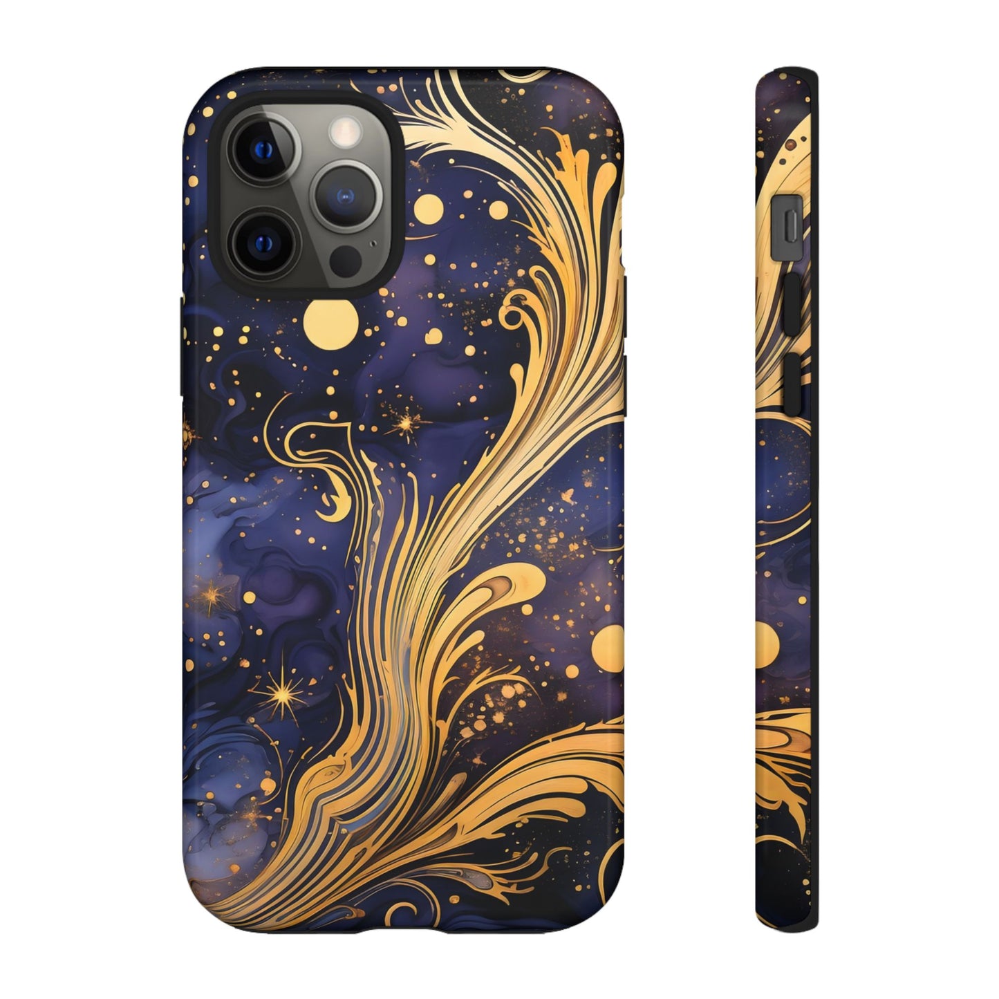 Elegant Floral Phone Case, Tough Cases for Women, Artistic Galaxy Design, Phone Cover for Cosmic Lovers, Unique Gift Idea
