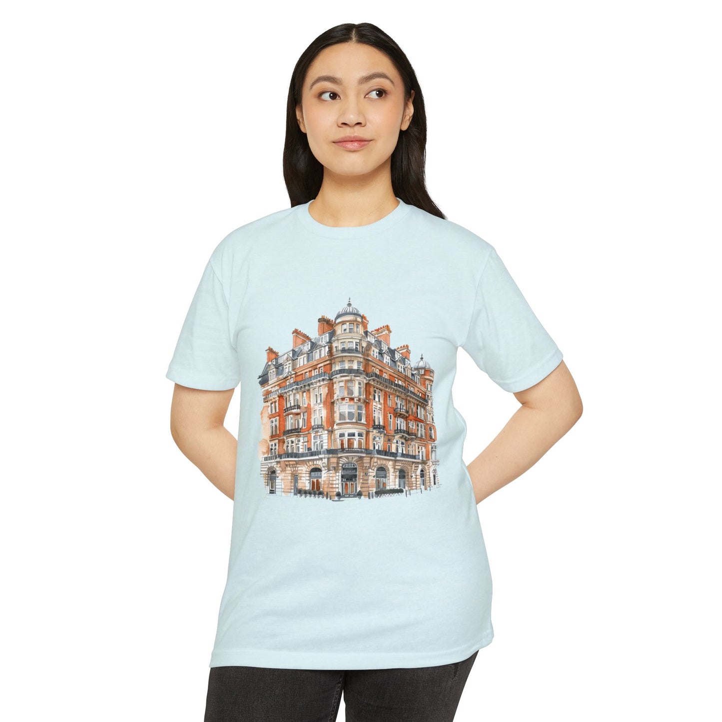 Unisex CVC Jersey T-shirt - Classic British Architecture - Elegant Historic Building