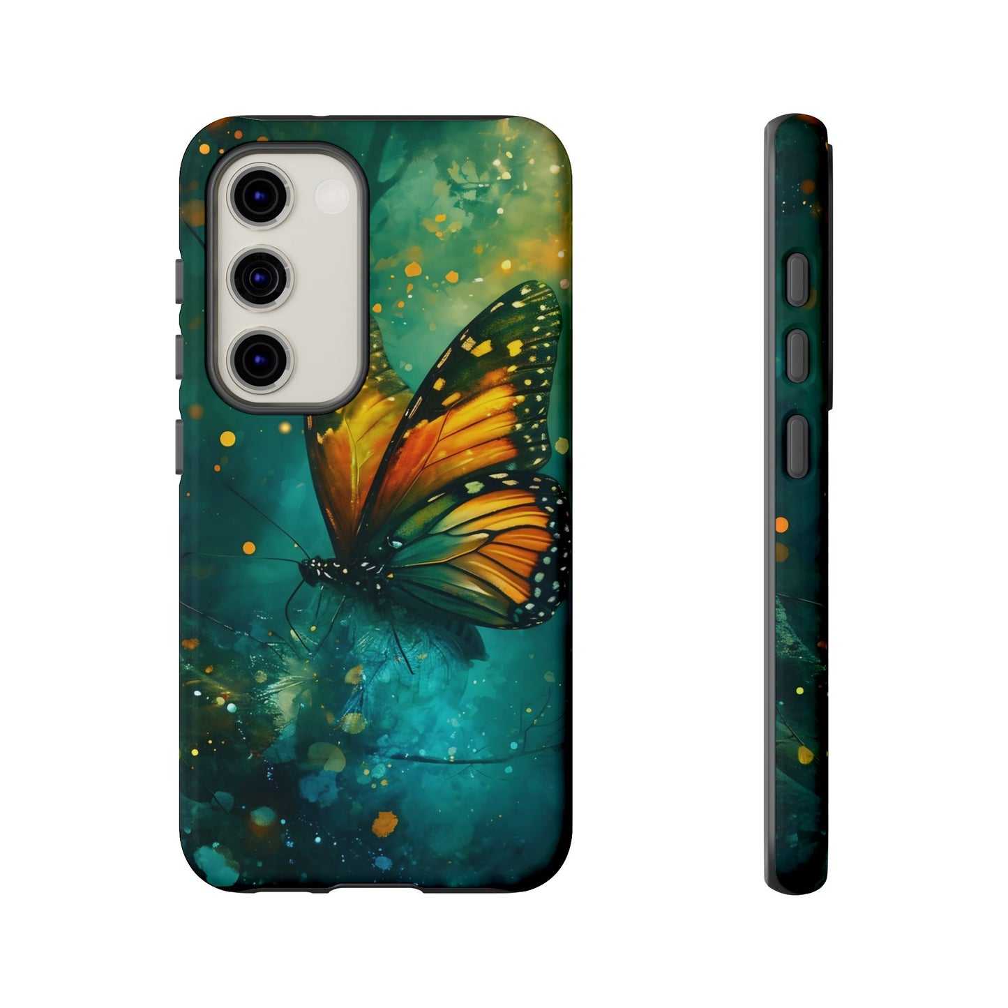 Colorful Butterfly Phone Case, Tough Cases for iPhone and Samsung, Cute Tech Accessories, Nature Lovers Gift, Vibrant Floral Design