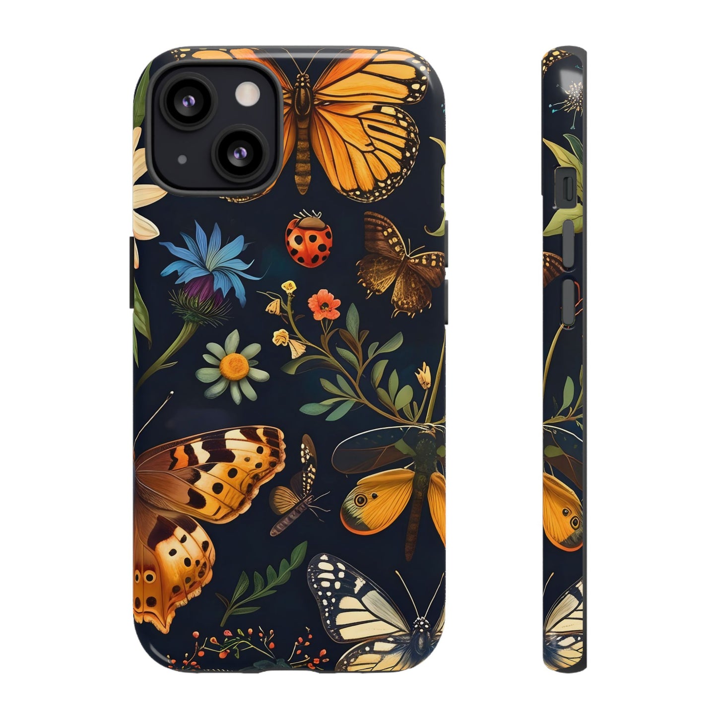 Nature-Inspired Phone Case | Floral Butterfly Design, Tough Phone Cover, Gift for Nature Lovers, Cute Butterfly Case, Home Decor