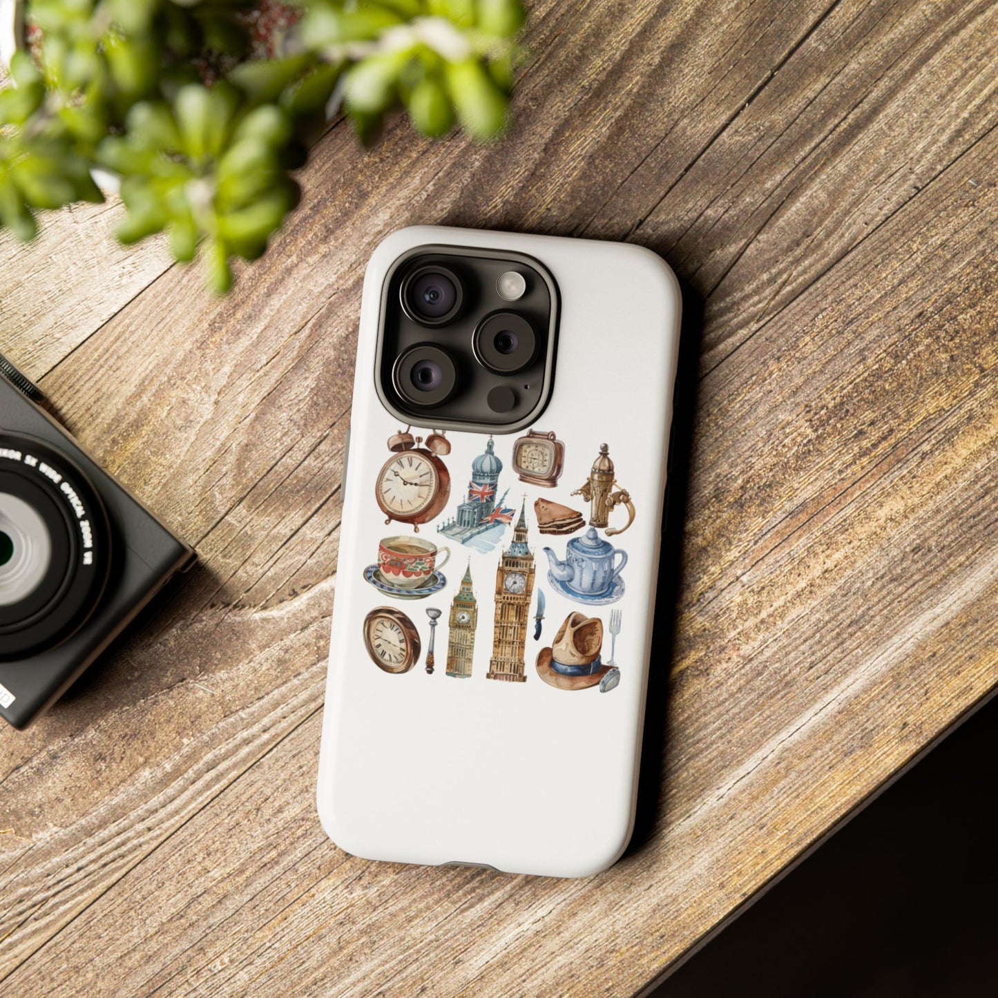 Vintage Illustrative Phone Case, Whimsical Tough Phone Cover, Gifts for Her, Unique Cell Phone Accessory