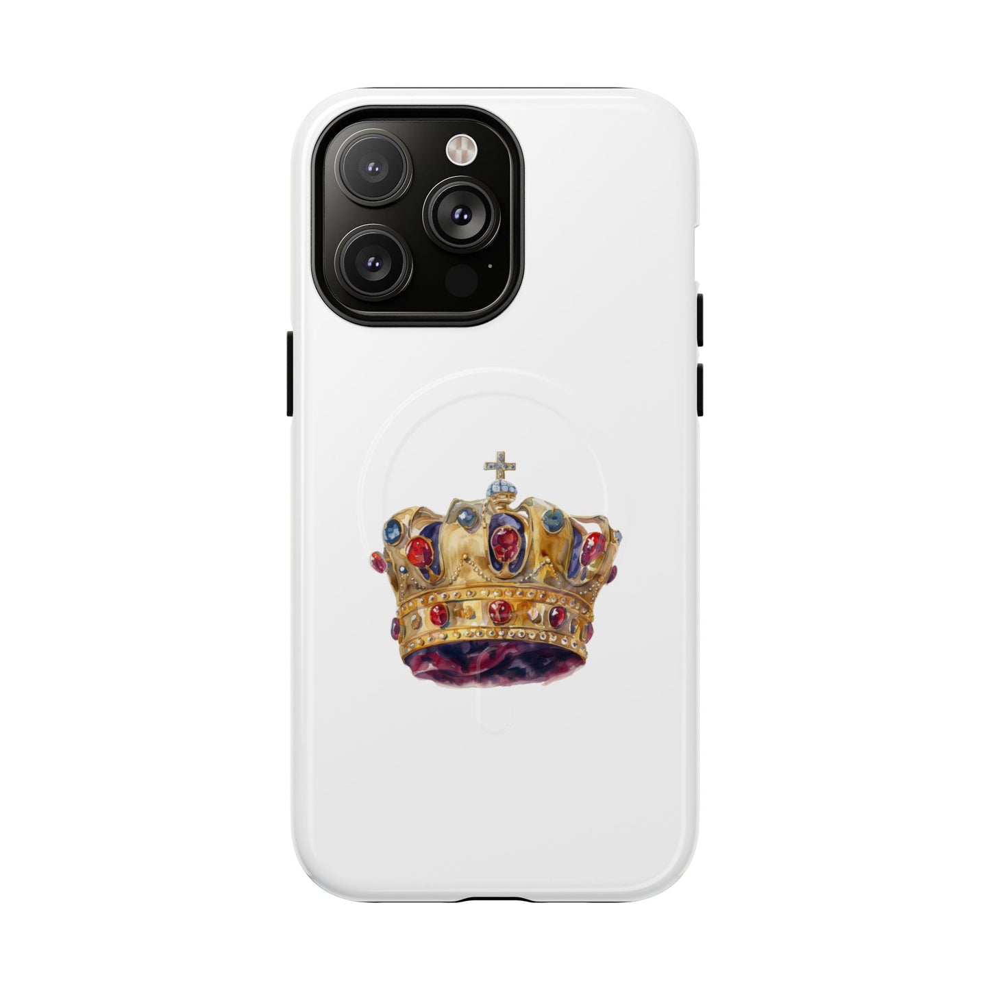 Royal Crown Magnetic Phone Case, Durable Phone Cover, Stylish Tech Accessory, Perfect Gift for Him & Her, Unique Design Case