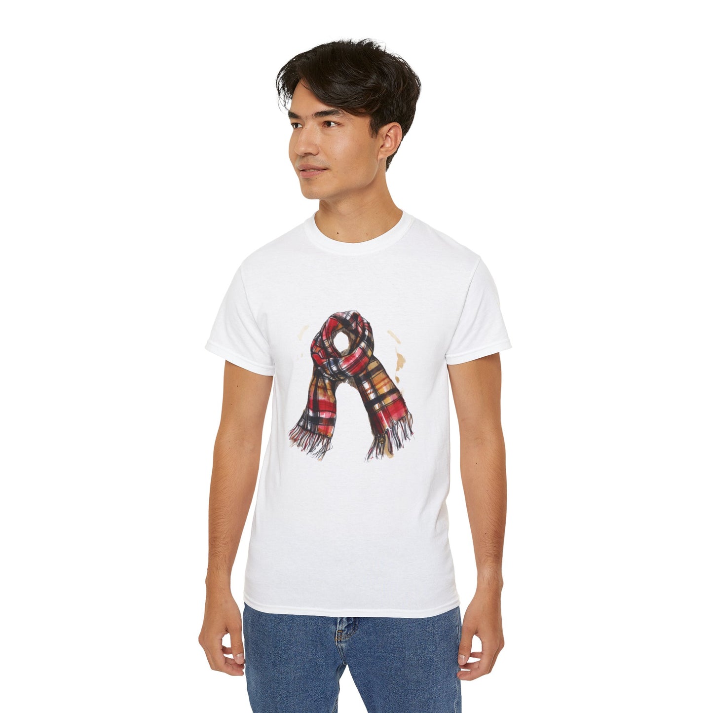 Unisex Ultra Cotton Tee - Trendy Classic British Plaid Scarf