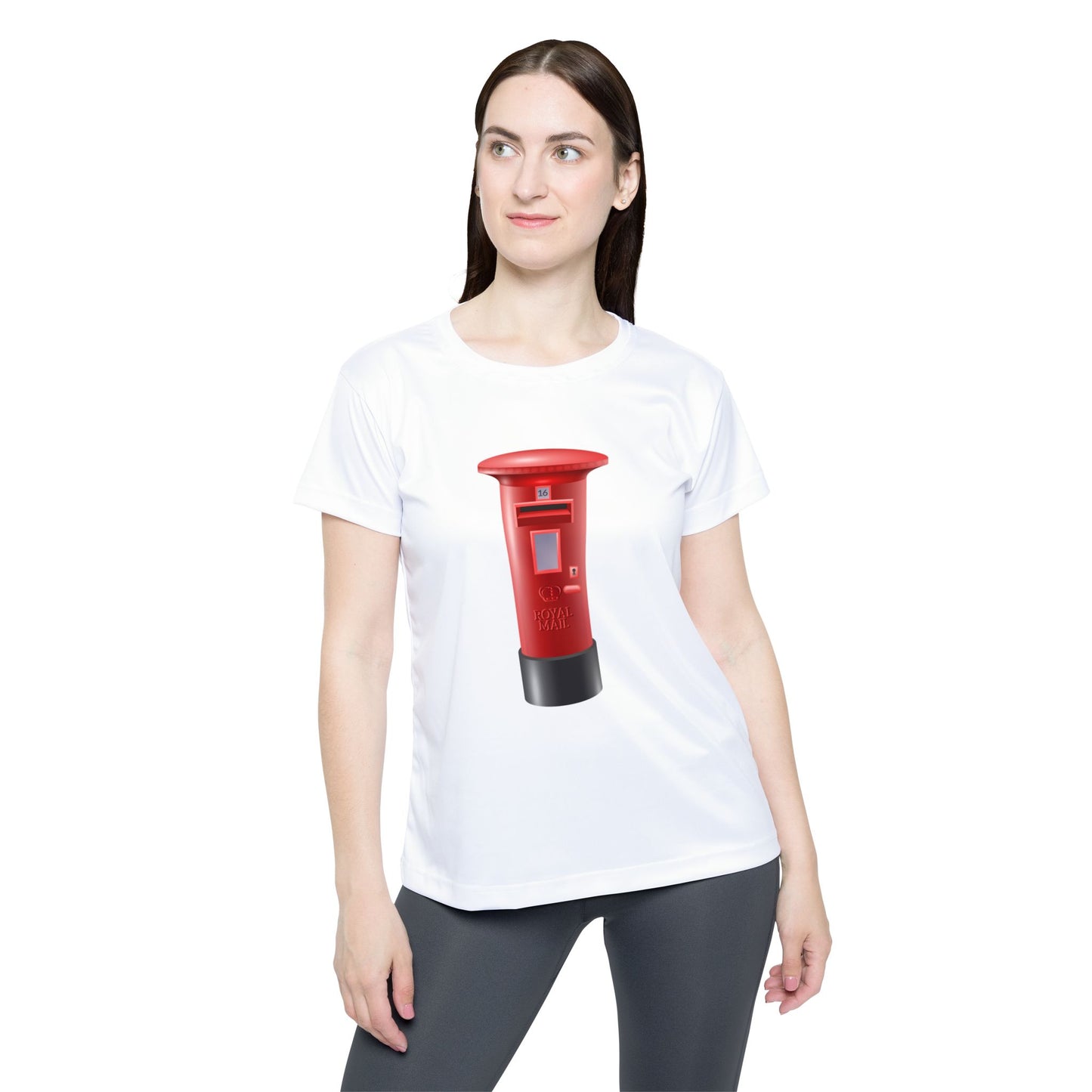 Women's Postal Box Sports Jersey - Casual Athletic Wear for Every Occasion - Classic UK Royal Mailbox Design
