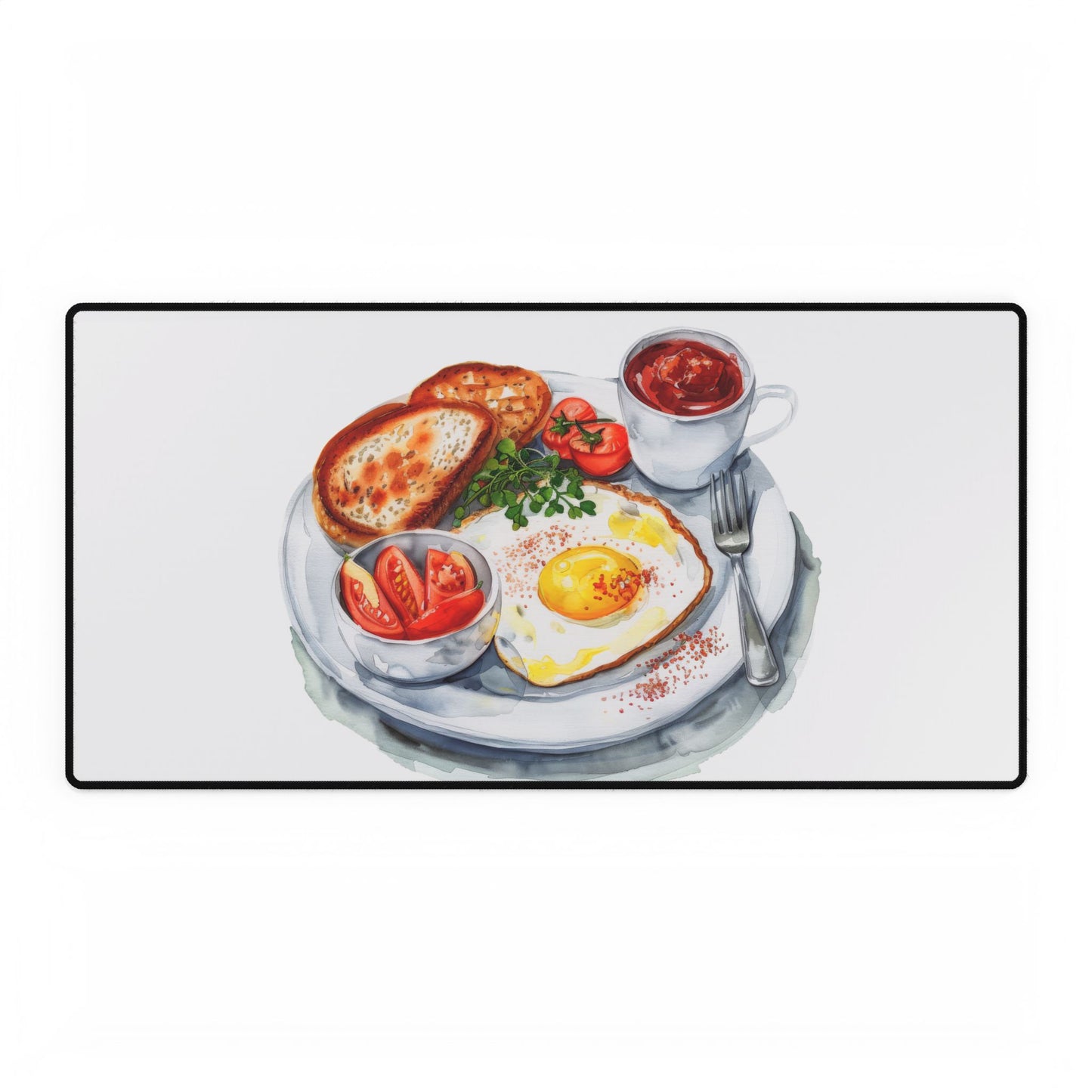 Breakfast Delight Desk Mat - Cute Food Desk Pad, Office Decor, Gift for Food Lovers, Kitchen or Dining Room Accessory, Home Office Essential